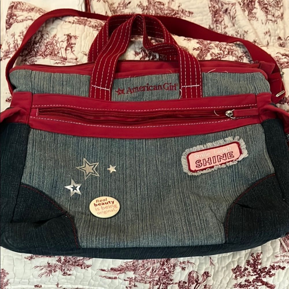American Girl Red and Jean bag - Picture 1 of 3